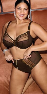 Elomi mathilda bruin goud 200x400
