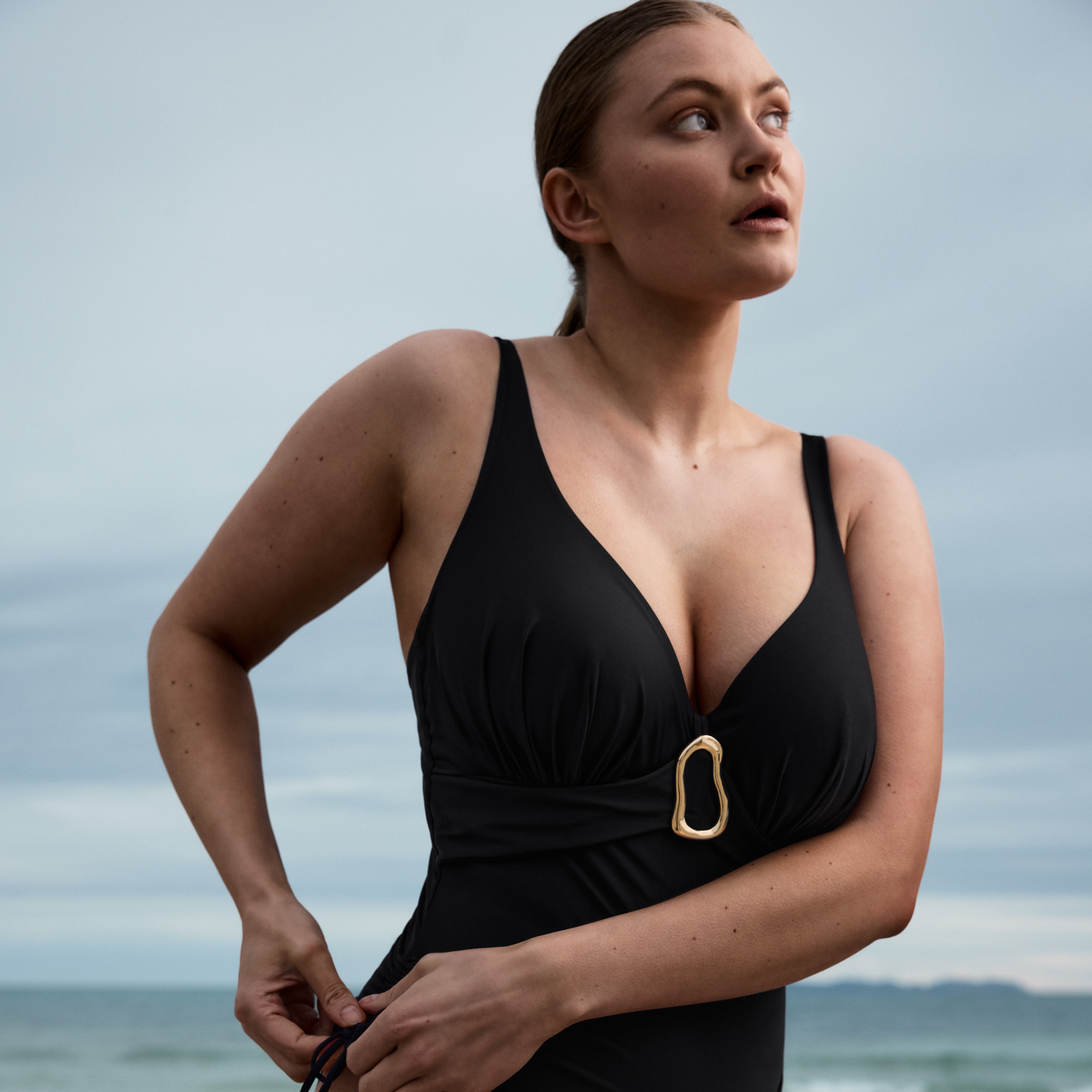 Prima donna swim uvita badpak zwart vierkant